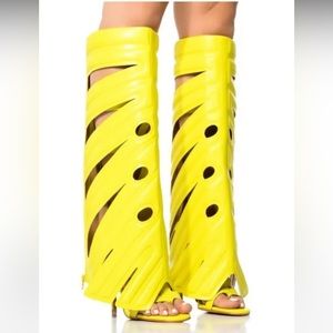 CAPE ROBBIN LEAF - LIME Gladiator Boots - SIZE 8